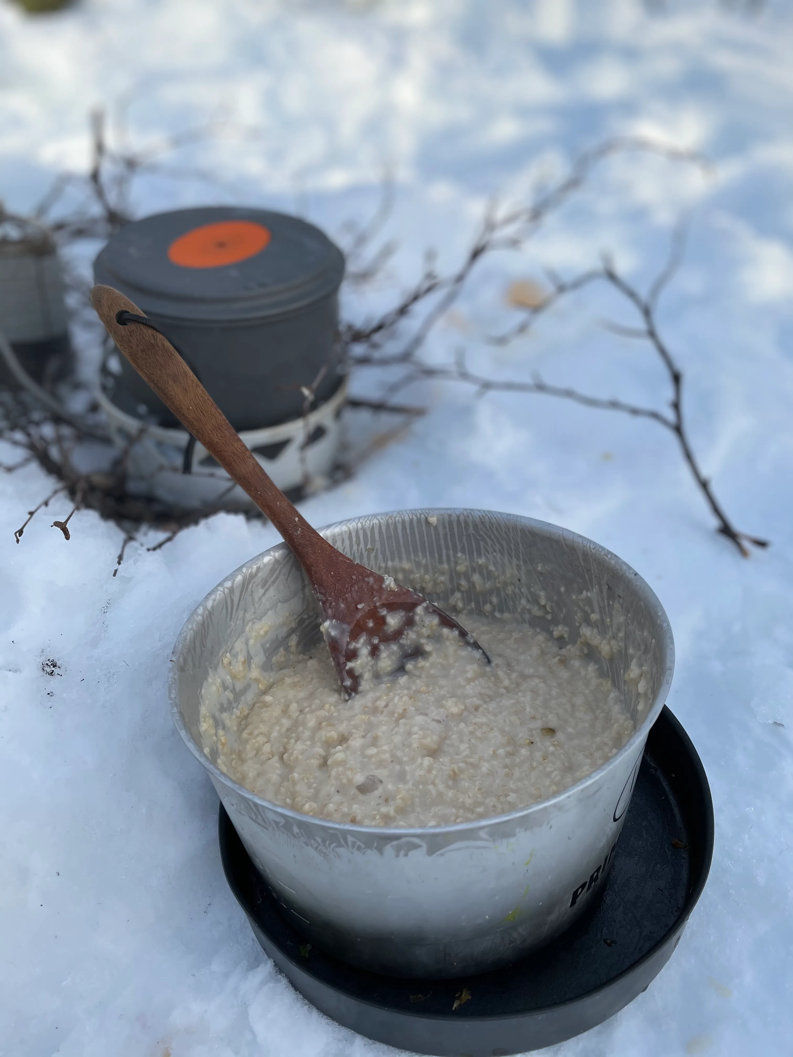 Havregrøt til frokost.