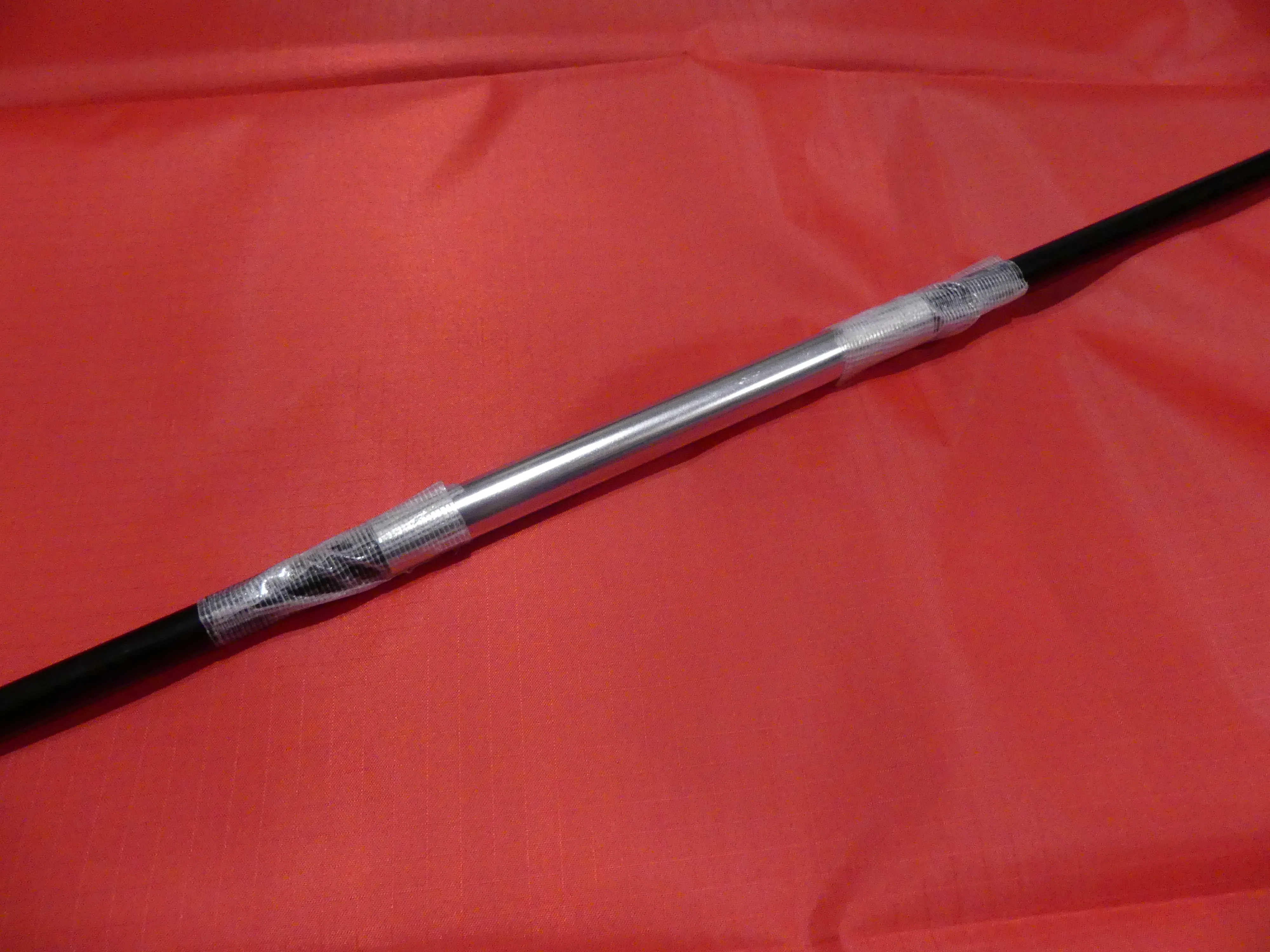 Repaired tent pole.